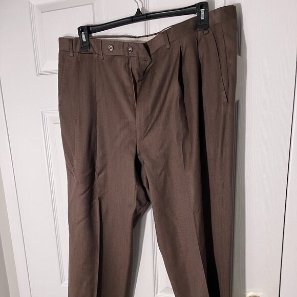 Canali Brown Virgin Wool Dress Slacks (38x28) - Picture 1 of 4